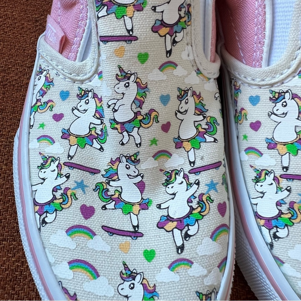 Vans NEW Kids Classic Slip On Dancing Unicorn Shoe Size 13 #B1879A - Picture 3 of 10